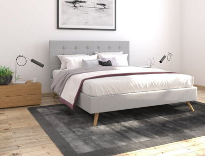Fabric frame stone grey queen