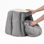 Pet Bed Cat Cave Beds Bedding Castle Igloo Round Nest Comfy Kennel Grey M