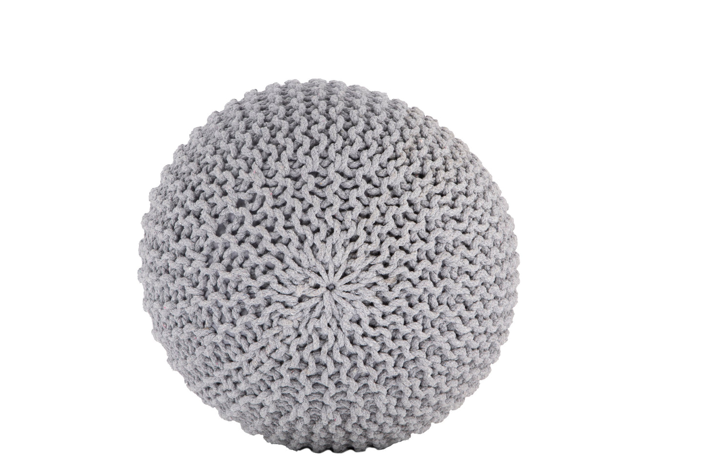 Knitted Pouf LIGHT GREY
