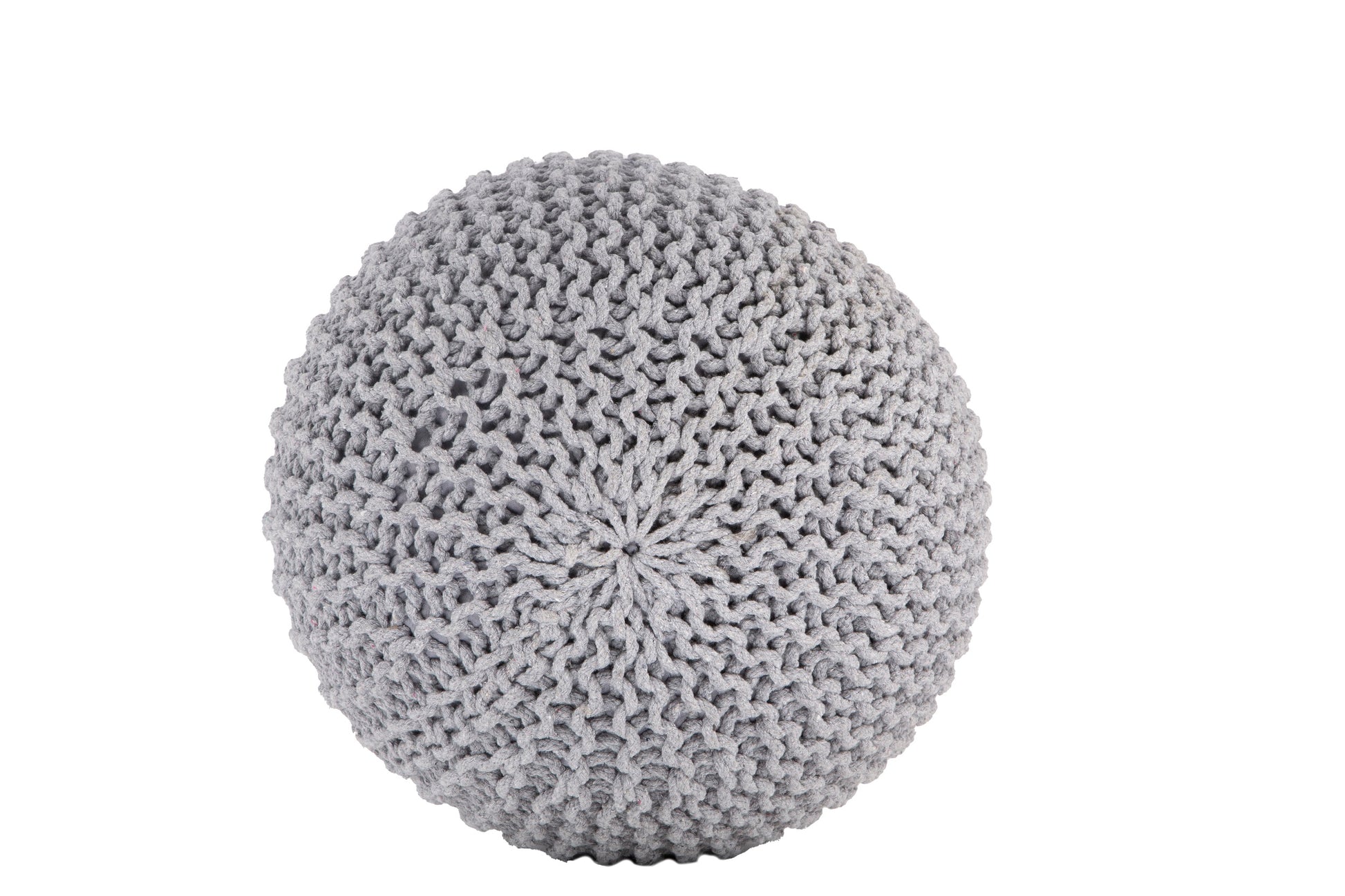 Knitted Pouf LIGHT GREY
