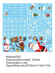 6pcs Christmas Santa Claus & Snowflake Pattern Wall Sticker
