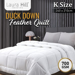 700GSM Duck Down Feather Quilt Duvet Doona - Queen/King/Super King