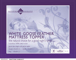 King Mattress Topper - 100% Goose Feather