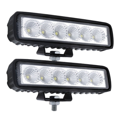 2 X 6" 18W Led Work Light Bar Flood Truck Offroad Mining Ute 4Wd