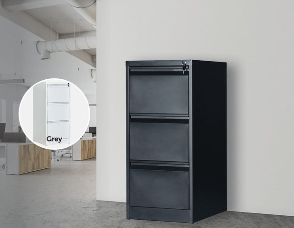  3-Drawer Shelf Office Gym Filing Storage Locker Cabinet