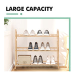 Bamboo Shoe Rack Storage Wooden Organizer Shelf Stand 3 Tiers Layers 70cm