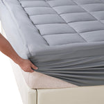 Mattress Topper Bamboo Fibre Luxury Pillowtop Mat Protector Cover Double