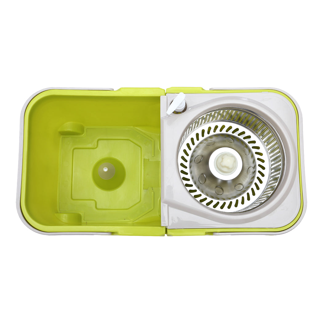4 Style 360 Spinning Mop Stainless Steel Bucket 2 Free Spin Mop Heads/pads Wheel