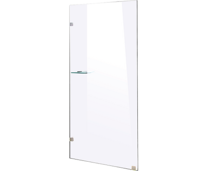 800 x 2000mm Frameless 10mm Safety Glass Shower Screen-Chrome/Black