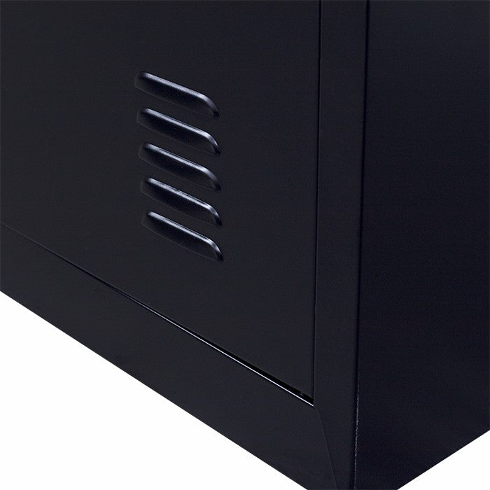 Standard locks 12 Door Locker for Office Gym - Black 
