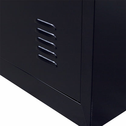 Standard locks 12 Door Locker for Office Gym - Black 
