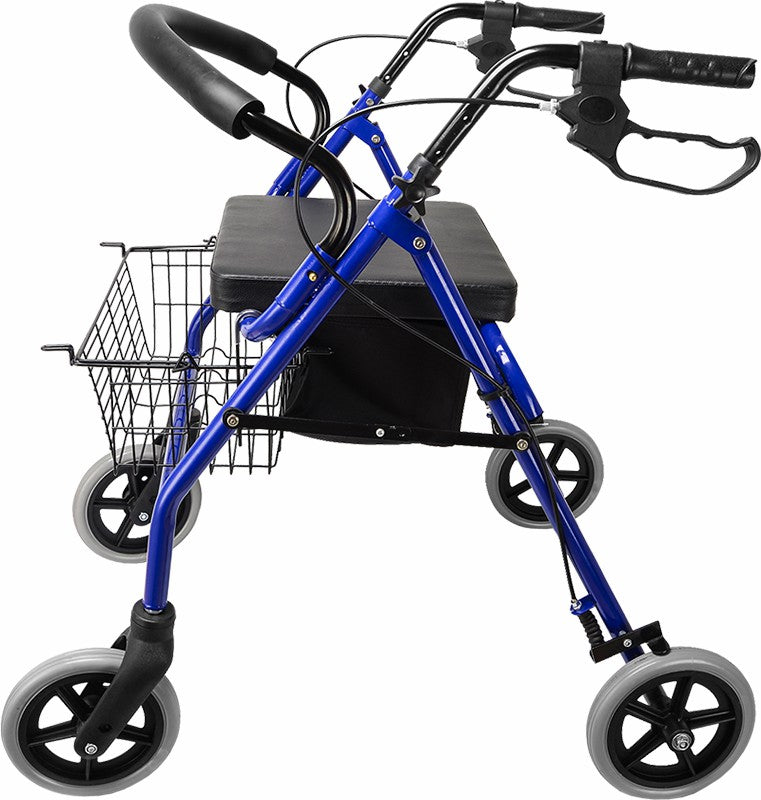 Rollator Walker Walking Frame With Wheels Blue