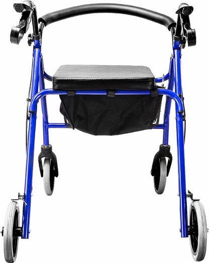 Rollator Walker Walking Frame With Wheels Blue