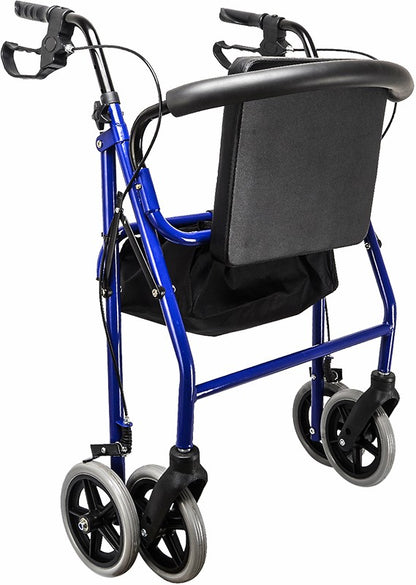 Rollator Walker Walking Frame With Wheels Blue