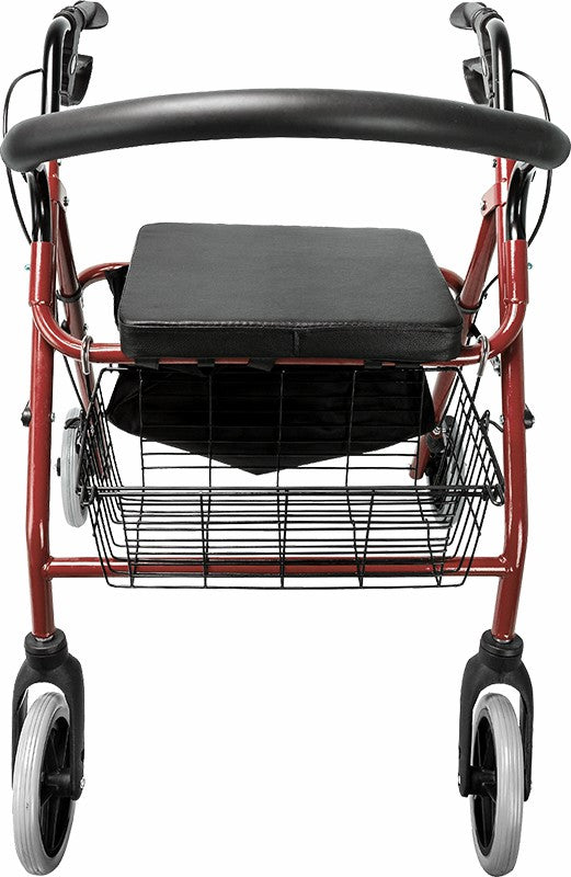 Rollator Walker Walking Frame With Wheels Red