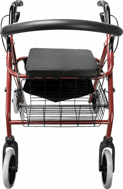 Rollator Walker Walking Frame With Wheels Red