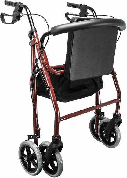Rollator Walker Walking Frame With Wheels Red