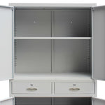 Office Cabinet with 4 Doors Steel Grey
