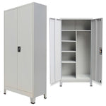 Locker Cabinet with 2 Doors Steel Grey