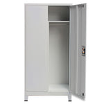 Locker Cabinet with 2 Doors Steel Grey