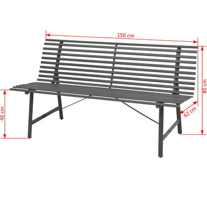 Garden Bench 150 cm Steel Anthracite