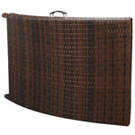 Folding Sun Lounger with Cushion Poly Rattan Brown