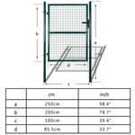 Fence Gate Steel  Green