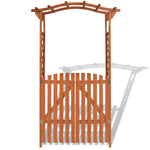 Garden Arch with Gate Solid Wood