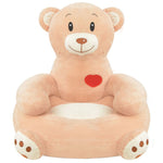 Plush Children's Chair Bear Brown