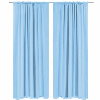 Blackout Curtains 2 pcs Double Layer 140x245 cm Turquoise