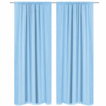 Blackout Curtains 2 pcs Double Layer  Turquoise