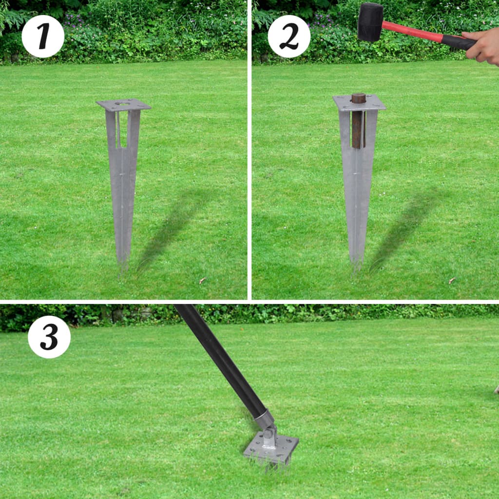 Chain Link Fence with Spike Anchors 1.25x15 m Grey