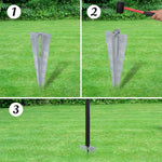Chain Link Fence with Spike Anchors (Grey)