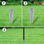 Chain Link Fence with Spike Anchors- Grey