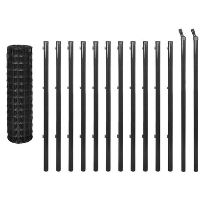 Euro Fence Steel 25x1 m Grey