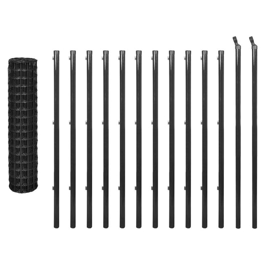 Euro Fence Steel 25x1.2 m Grey