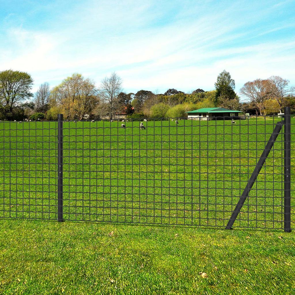 Euro Fence Steel 25x1.7 m Grey