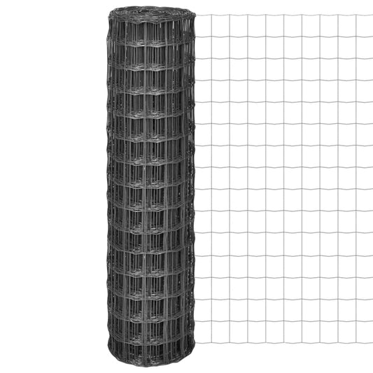 Euro Fence Steel 25x1.5 m Grey