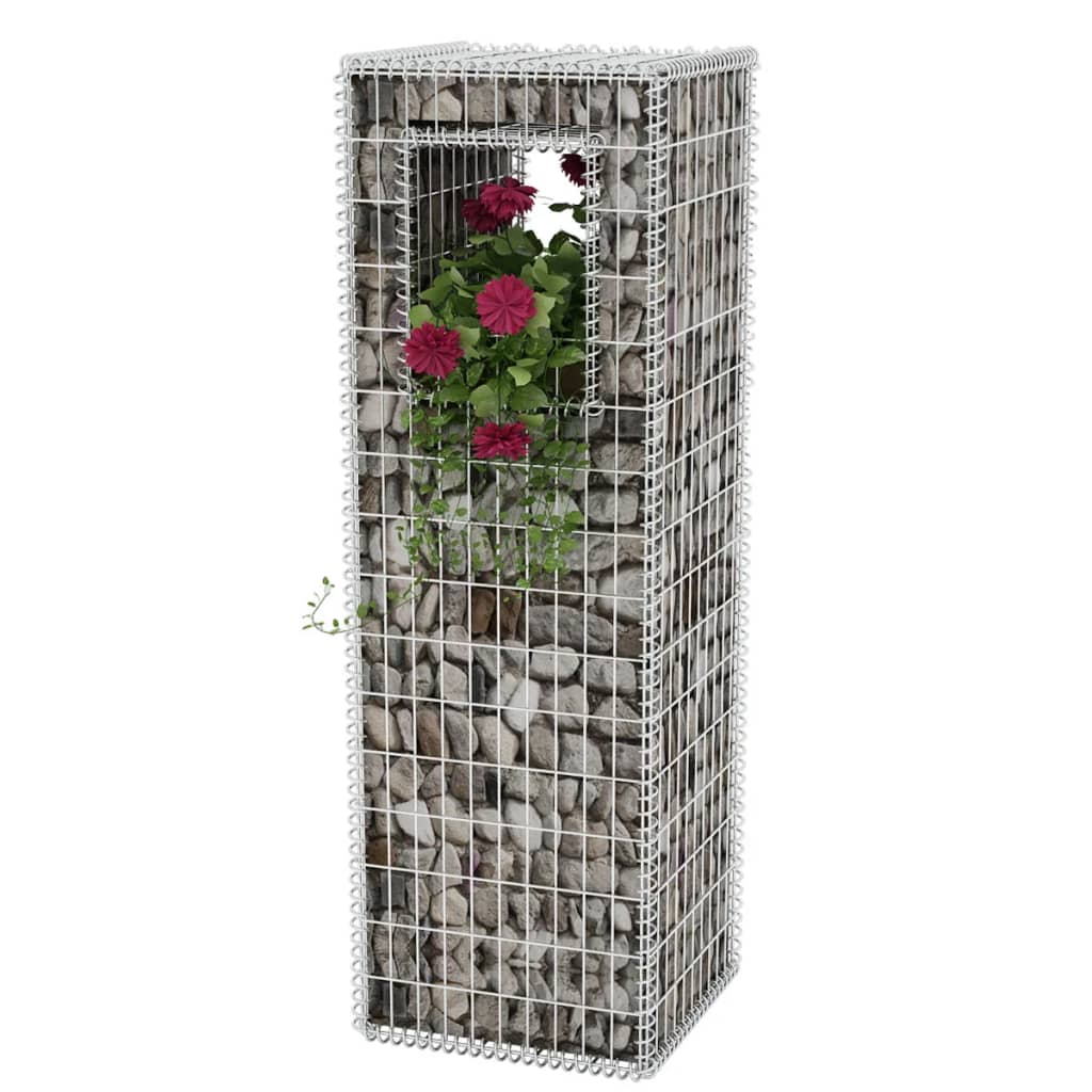 Gabion Basket Post/Planter Steel 50x50x160 cm