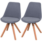 Dining Chairs 2 pcs Light Grey Fabric