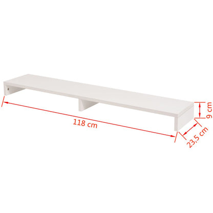 Monitor Stand Chipboard 118X23.5X9 Cm White