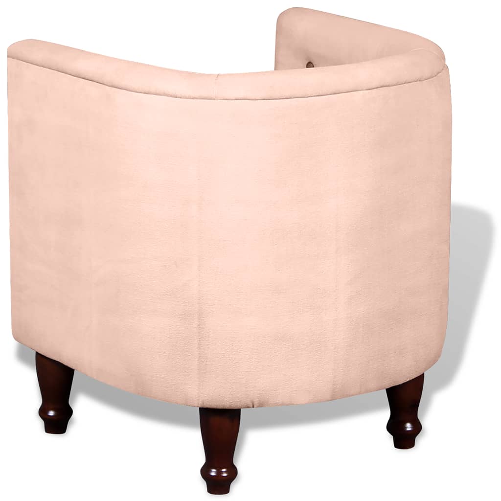 Leather Tub Chair Beige