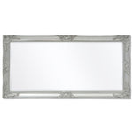 Wall Mirror  Baroque Style  Silver