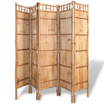 5-Panel Room Divider Bamboo