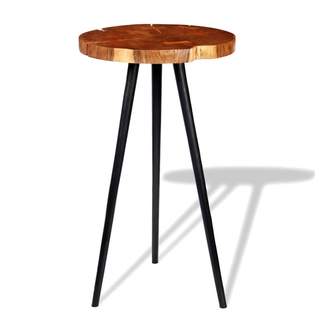 Log Bar Table Solid Acacia Wood (55-60)X110 Cm