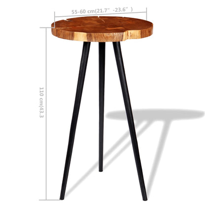 Log Bar Table Solid Acacia Wood (55-60)X110 Cm