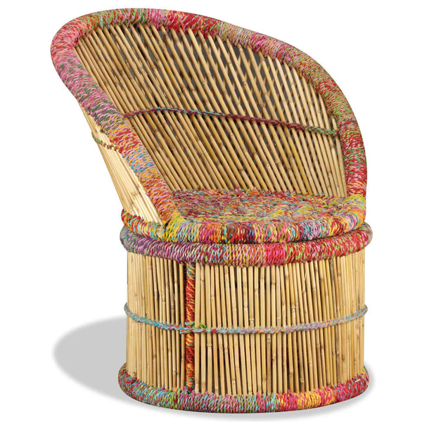  Bamboo Chair with Chindi Details