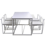 5 Piece Dining Table and Chair Set White