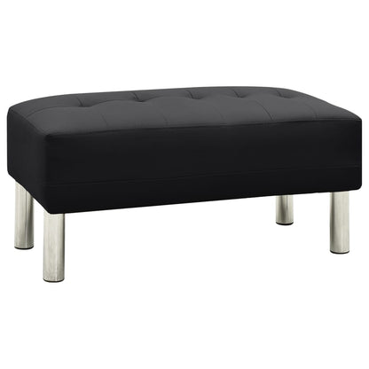 Sofa Bed Artificial Leather Black