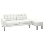 Sofa Bed Artificial Leather White